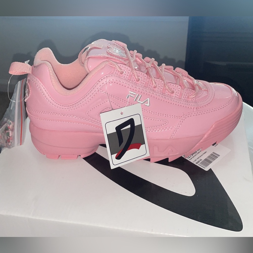 Pink Cherry Heart FILA Disrupter 2s BNWT